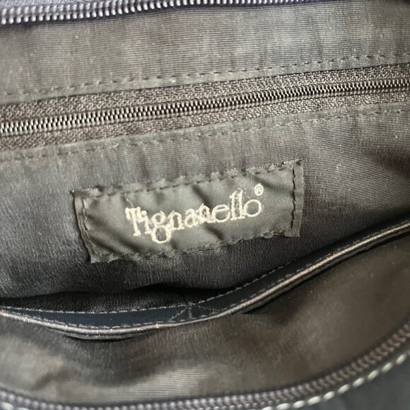 Vintage Tignanello Navy Leather Shoulder Bag - Picture 5 of 7